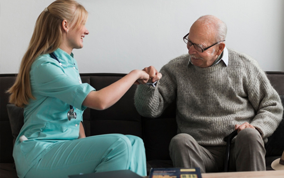Nurse with an elderly